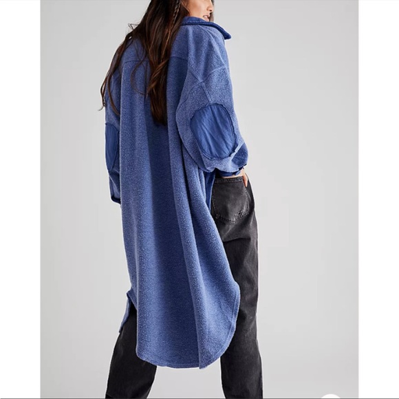 NWT Free people ruby blue longline jacket - Picture 3 of 8